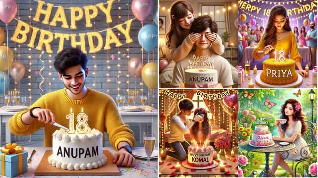 Birthday Name Ai Photo Editing Prompts 2025
