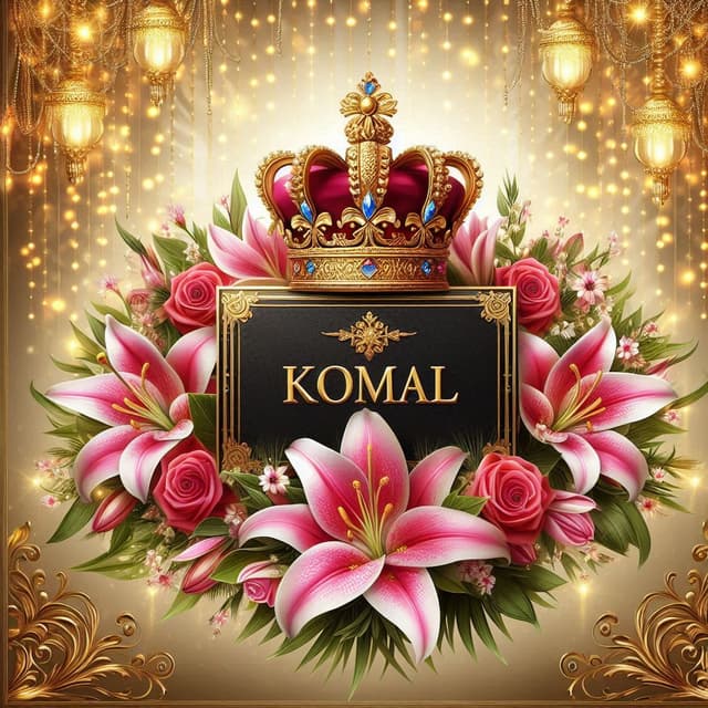 Royal Crown Floral Frame
