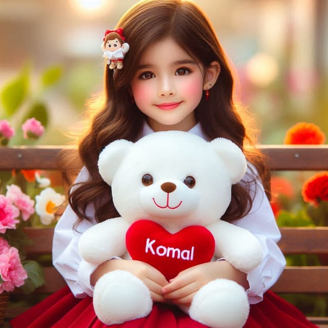 Girl Teddy Bear Art