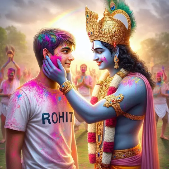 Happy Holi Krishna Ai Photo Generator 